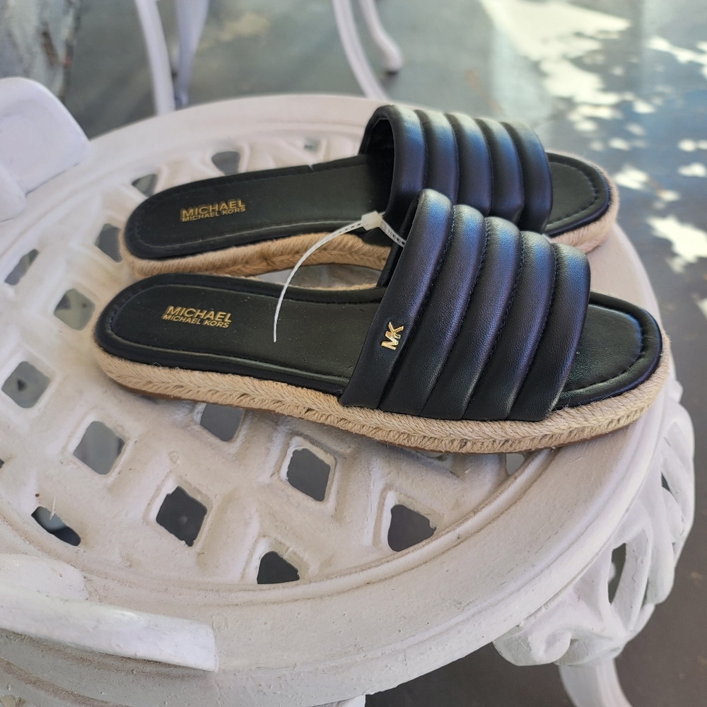 Michael Kors Black Slide Sandals
